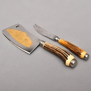 «Охота» - Набор для разделки дичи в деревянной коробке, Германия, Wickuler Solingen, 80 -е гг.