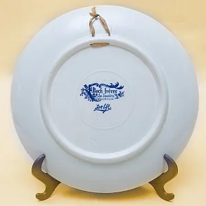 Декоративная Фарфоровая Тарелка «Морской волк» DELFTs - Royal Boch Бельгия d - 25 см.