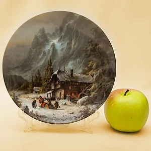 Коллекционная Тарелка «Визит торговца» Фарфор Furstenberg Германия -1987 год.