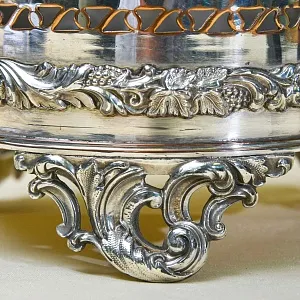 Антикварная Сервировочная Металлическая Подставка для Бутылок - Бутылочная передача, SHEFFIELD Англия.