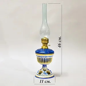 Старинная Лампа Керосиновая «ПРОВАНС» Металл / Стекло, первая половина ХХ века.