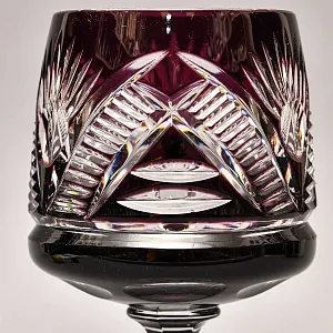 Хрустальный Бокал для вина серия «IMPERIAL» аметистового цвета, JOSEPHINENHUTTE Германия, 50-е годы ХХ века.