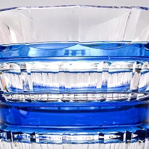 Ваза для цветов Голубого Хрусталя VAL SAINT LAMBERT (Вал Сант Ламберт) Бельгия, конец 60-х гг