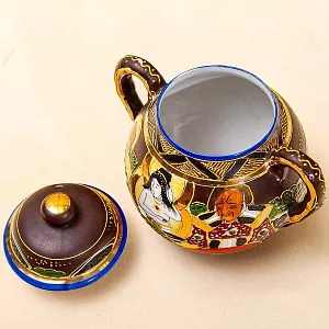 Антикварный Чайный фарфоровый сервиз в стиле Satsuma, Япония, FUTAJI, первая половина ХХ века.