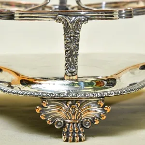 Сервировочная Металлическая Подставка для Винных бутылок, SHEFFIELD Англия середина ХХ века.