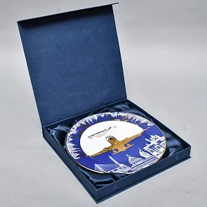 Коллекционная Юбилейная Тарелка - Блюдо «Аэрофлот. Взлетающий самолет», ИФЗ Россия - 2018 год.