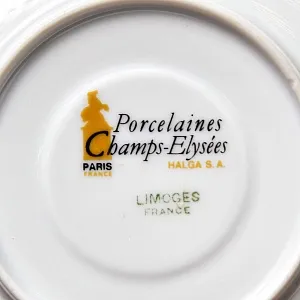 Коллекционная Кофейная Пара «Розовый куст», фарфор Porcelains Champs-Elysees Limoges, Франция.