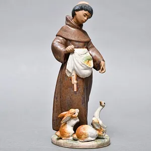 Коллекционная Фарфоровая статуэтка «Юный монах и его паства», Lladro серия Грес, Испания. 