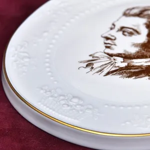 Фарфоровое Панно - Плакетка «МОЦАРТ», MEISSEN Германия - 1978 год.