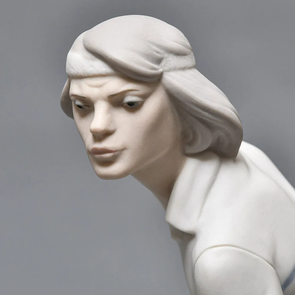Парные Фарфоровые статуэтки «Теннисистка и Теннисист», Lladro Испания, 1982 - 1987 годы. 