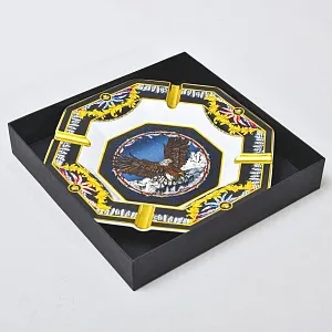 Редкость! «Белоголовый Орлан» -  Коллекционная Фарфоровая Тарелка - Пепельница, VERSACE.