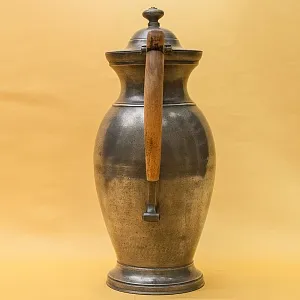 Антикварный Классический Большой Оловянный Кофейник на 3 литра. Бельгия,  ХIХ век.