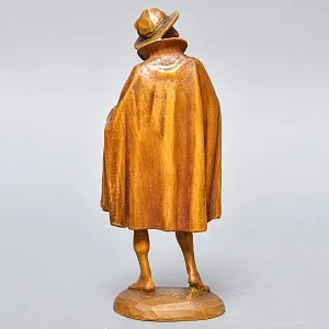 Редкая Антикварная Коллекционная Деревянная статуэтка «Бедный Волынщик», Англия начало ХХ века.