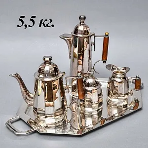 Винтажный Чайно - Кофейный набор из 5-ти предметов, CLARIDGE Англия, первая половина ХХ века. 