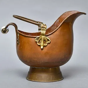 Небольшой Каминный Медный Зольник - Кашпо, Англия первая половина ХХ века!