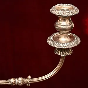 Антикварный Канделябр - Подсвечник на Три Свечи, Silverplated SHEFFIELD, Англия начало ХХ века.