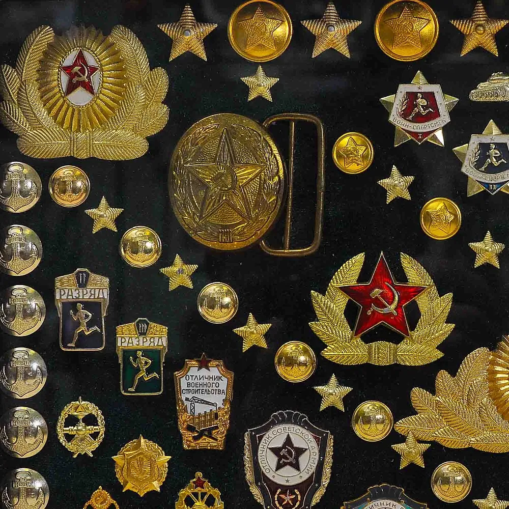 Настенное Панно - Картина «Элементы формы и Знаки отличия ВС СССР», Россия вторая половина ХХ в.