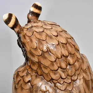 Редкость! Большая Фарфоровая статуэтка «Птица. Филин», Nymphenburg  Германия, 1949 - 1975 годы.