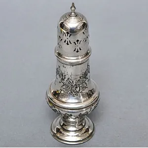 Винтажная Баночка - Емкость для сахарной пудры, металл Sheffield, Англия 50 гг. 