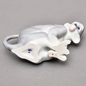 Антикварная Фарфоровая статуэтка «ОБЕЗЬЯНА», Karl Ens Германия, 1900 - 1919 годы.