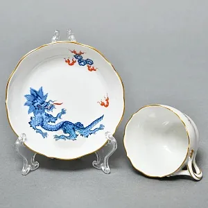 Коллекционная Кофейная пара «Голубой Дракон», Фарфор, MEISSEN Германия, первая половина ХХ века. 