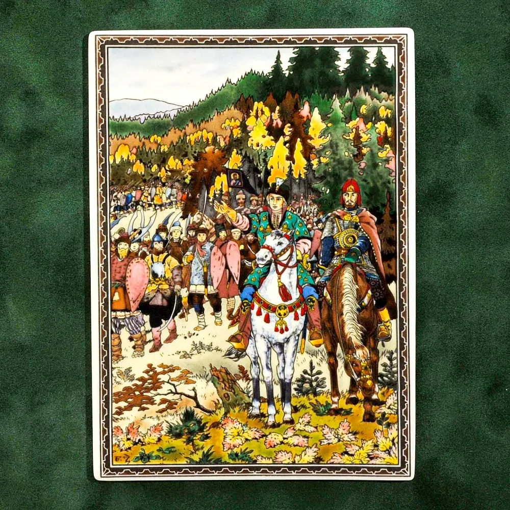 Картина - Панно - Фарфоровая Плакетка «Борис Годунов - На границе», Villeroy&Boch. Германия -1982 год.