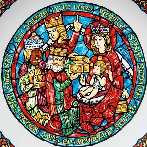  Коллекционная Тарелка - Блюдо «Дары Волхвов» Фарфор, Henri d'Arceau Limoge, Франция -1979 год.