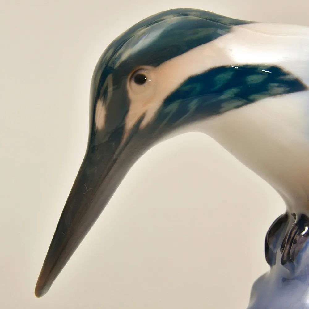 Авторская Фарфоровая Статуэтка «ПТИЦА. ЗИМОРОДОК», Bing&Grøndahl Дания, 1970 - 1983 гг.