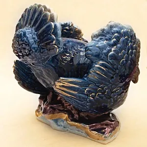 Большая Коллекционная Фарфоровая статуэтка «Птица - Дрофа», СССР Дулево -1956 год.