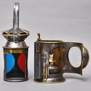 Редкость! Старинный Сигнальный Керосиновый Фонарь, C.EASTCATE & SON Ltd Англия -1944 год.