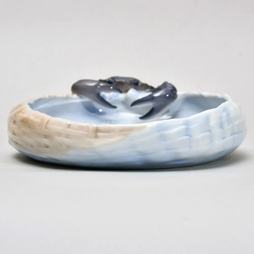 Коллекционное Фарфоровое Блюдо для морепродуктов «КРАБ», Royal Copenhagen Дания, 1966 год.