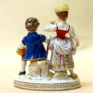 Редкость! Антикварная Фарфоровая Статуэтка «МАЛЕНЬКИЕ САДОВНИКИ», Frankenthal Германия 1762 - 1770 годы.