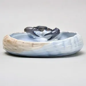 Коллекционное Фарфоровое Блюдо для морепродуктов «КРАБ», Royal Copenhagen Дания, 1966 год.