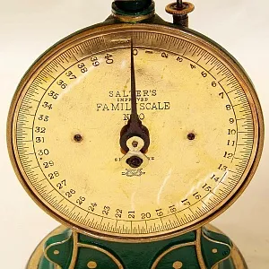 Старинные Кухонные Механические Весы Повышенной точности, SALTER'S Англия конец ХIХ века.