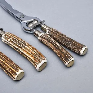 Набор для Барбекю «Охота» - 4 предмета, Stainless Steel Solingen Германия, 60 -е годы ХХ века.