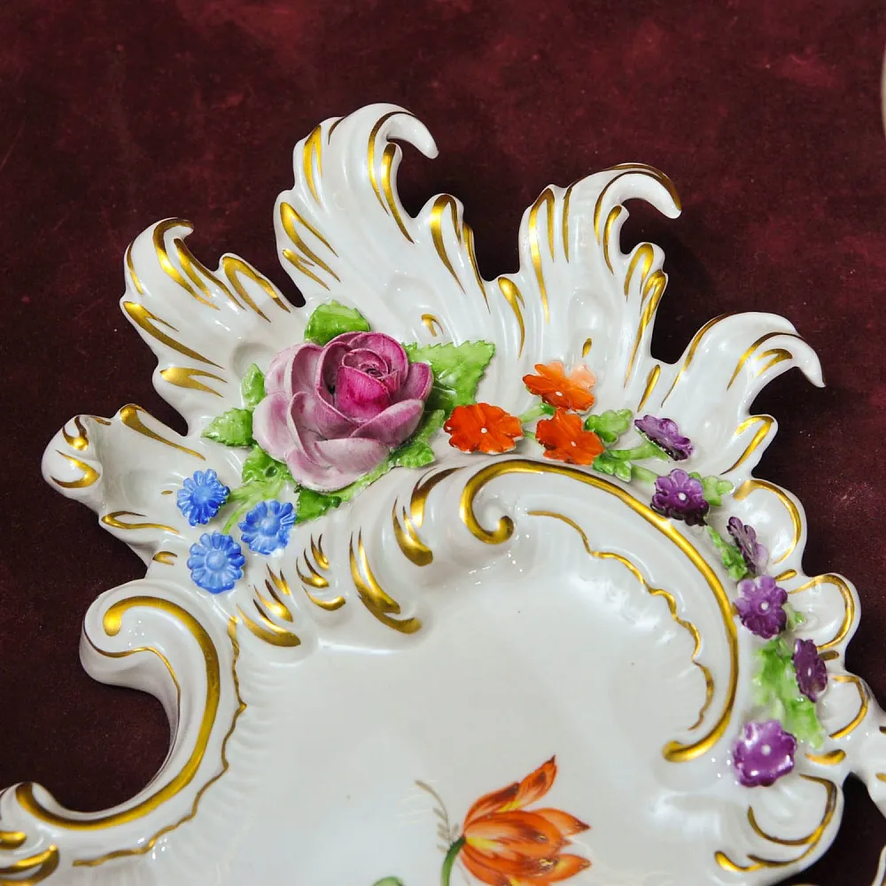 Парные Настенные Электрические Бра - Канделябры, Фарфор PLAUE Von Schierholz Германия.