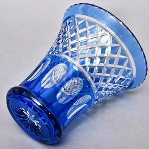  Голубой Аквамарин - Хрустальная Ваза VAL SAINT LAMBERT (Вал Сант Ламберт) Бельгия, конец 60-х гг. 