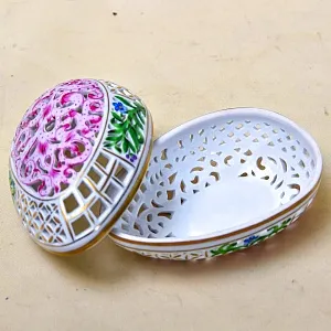 Винтажная Шкатулка - Бонбоньерка, прорезной фарфор HEREND, Венгрия 80-е гг.