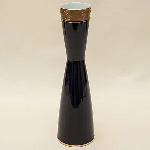 Винтажная Фарфоровая Ваза, Кобальт - Золото, Waldershof Германия, 70 -е годы ХХ века.