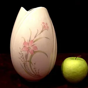 Коллекционная Фарфоровая Ваза «Розовые цветы» Arzberg, Германия 50-е годы ХХ века.