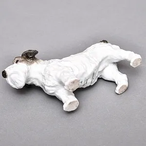 Коллекционная  Фарфоровая статуэтка «Собака. Фокстерьер», Karl Ens Германия, первая половина ХХ века.