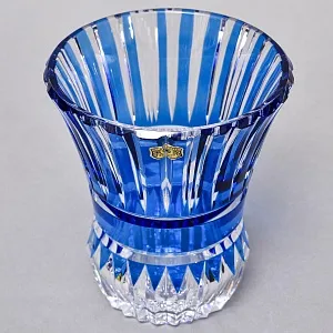 Ваза - Голубой Аквамарин Хрусталь VAL SAINT LAMBERT (Вал Сант Ламберт) Бельгия, конец 60-х гг. 