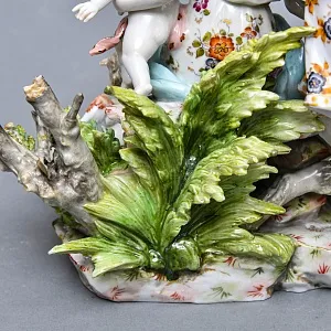 Редкость! Антикварная Фарфоровая статуэтка «ЛЮБОВНАЯ ИДИЛЛИЯ», VOLKSTEDTER Германия.