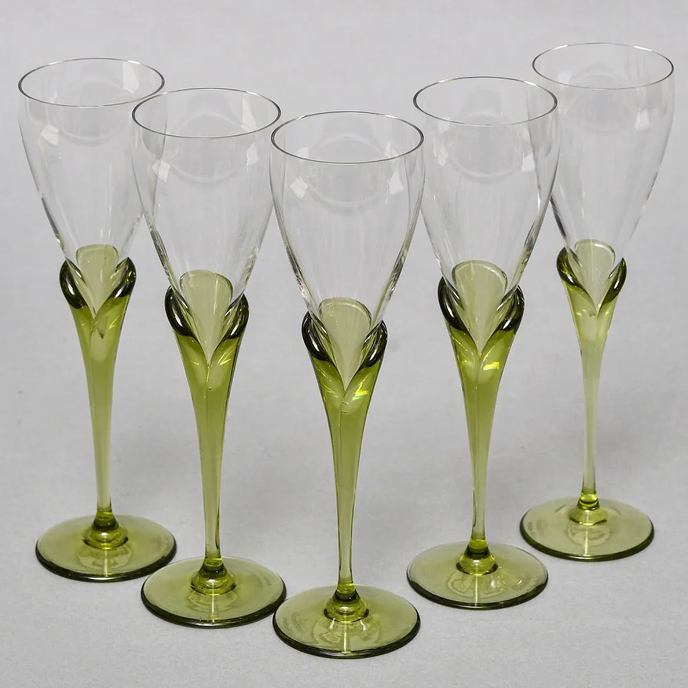 Хрустальные Рюмки из коллекции «Papyrus» - 5 шт., Rosenthal Studio Line, Германия, 1960 -1969 годы. 