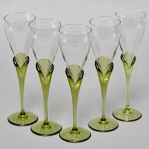 Хрустальные Рюмки из коллекции «Papyrus» - 5 шт., Rosenthal Studio Line, Германия, 1960 -1969 годы. 