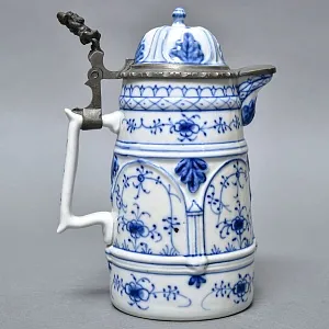 Антикварный Фарфоровый кувшин для пива «Гном - пивовар», Bremer & Liebmann Германия, 1887 - 1923 годы.