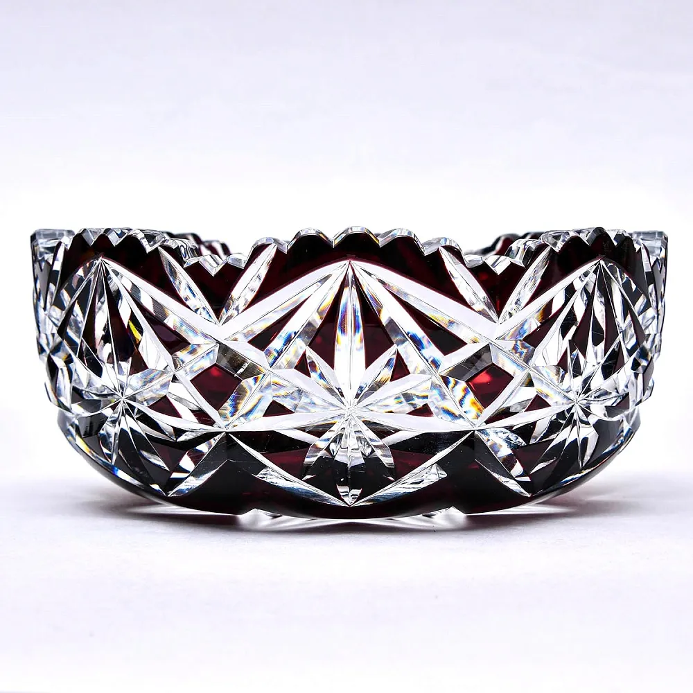 Конфетница - Фруктовница Цветного Хрусталя WMF Crystal Cabinet Германия, конец 60-х гг.