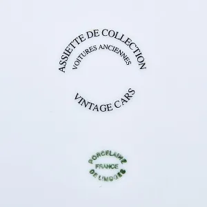 Коллекционная тарелка «Винтажный автомобиль», Фарфор Limoges / Лимож, Франция.