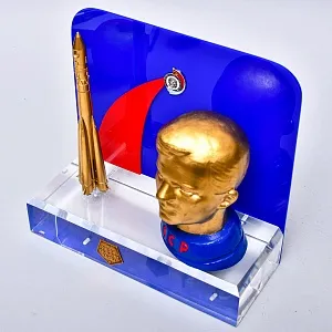 Редкость! Настольное Агитационное Панно «Гагарин - Ракета - Космос - 12 апреля 1961», СССР.