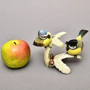 Фарфоровая Статуэтка «Пара Птиц - Синички», Hutschenreuther Германия - 1969 год.